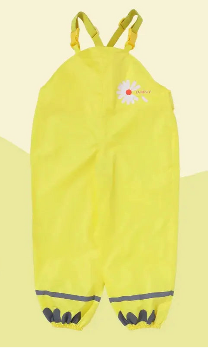 Kids Rain Gear Ultra-light Waterproof Children Strap suspender pants and poncho Trikidsworld
