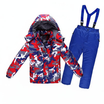 OLEKID -30 Degree Russian Winter Children Boys Ski Suit Thick Warm Waterproof Windproof Jacket Coat + Overalls Girls Snowsuit Trikidsworld