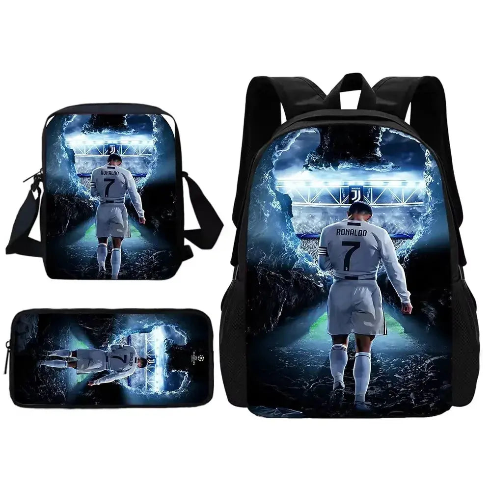 Football CR7 Child School Backpack With Shoulder Ronaldo Bags Trikidsworld
