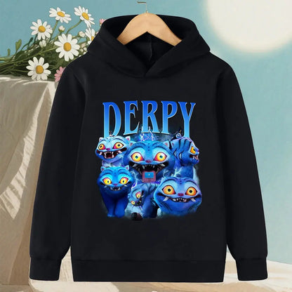KPop Demon Hunter Rumi Derpy Cartoon Girls Boy Hooded Sweatshirt Warm Children's Wave Fashion Casual Tops Casual Girls Clothing Trikidsworld