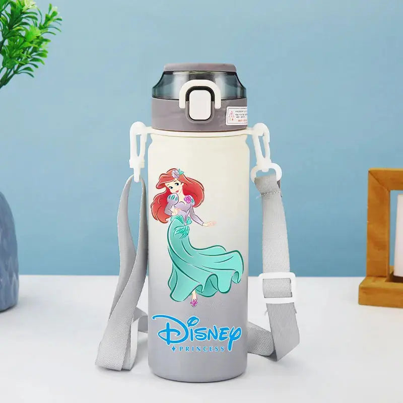 Disney Princess Thermos Bottle – Elsa, Straw & Strap Trikidsworld