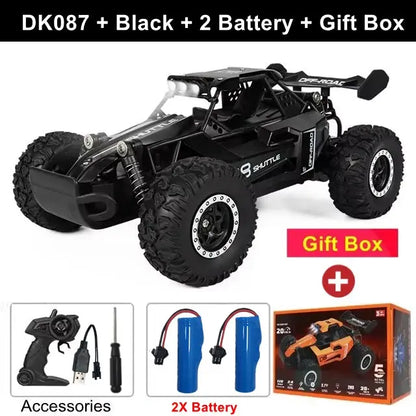 Remote Control Car RC Drift Racing 1:16 Vehicle Off Road Alloy 2.4G Radio High-Speed Trucks With LED Light Climbing Gift Kid Toy Trikidsworld