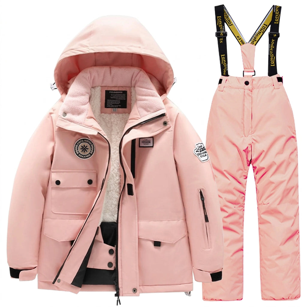 Kids' Waterproof Ski Suit – 2-Piece Winter Jacket & Snow Pants