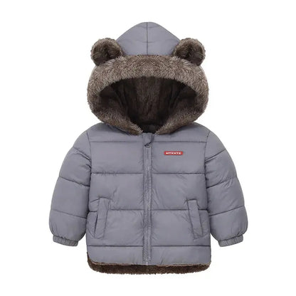 Kids Thick Warm Coats Winter Children's Fleece Hooded Jackets Autumn Cashmere Padded Snowsuit Boys Girls Cotton Outerwear 2-6Y Trikidsworld
