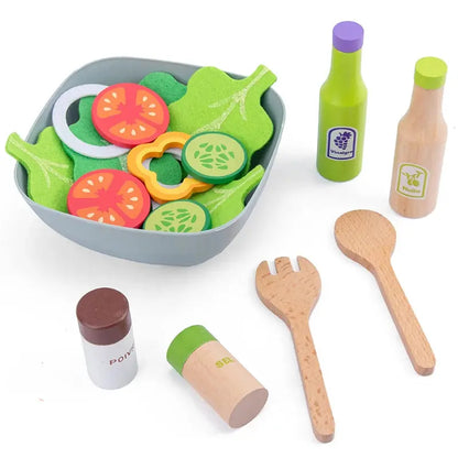 Wooden Kids Kitchen Set – Pretend Play with Pots & Food Trikidsworld