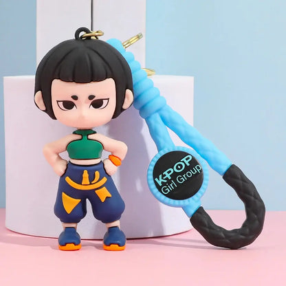 3D Printed Anime Movie Kpop Demon Hunters Girls Derpy Keychains Doll Cute Tiger Action Model Toy Collection Gifts Trikidsworld