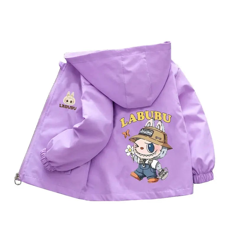 Kids labubu Clothes Autumn Baby Boys Girls Jacket Fashion Cartoon Stitch Print Outerwear for Kids Clothes Children Summer Coat Trikidsworld