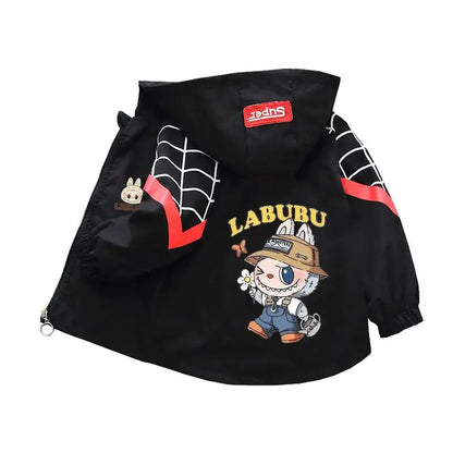 Kids labubu Clothes Autumn Baby Boys Girls Jacket Fashion Cartoon Stitch Print Outerwear for Kids Clothes Children Summer Coat Trikidsworld