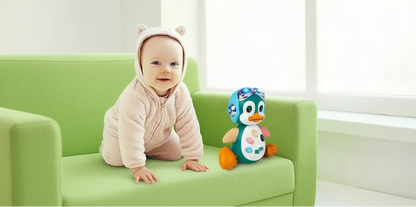 Baby Crawling Toys Musical Penguin Infant Moving Walking Dancing Toys with Light Toddler Interactive Development Tummy Time Gift Trikidsworld