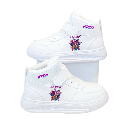 Children High Top Sneakers Kpop Demon Hunters Print Kids Sport Shoes Tennis Shoes White Casual StellaLou Running Trikidsworld