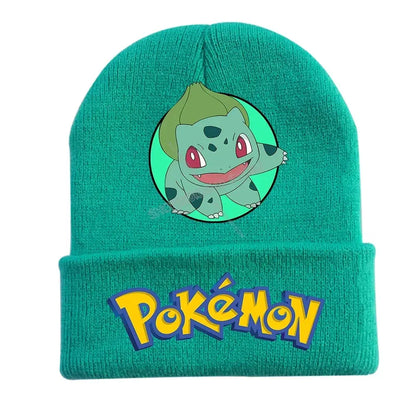 Pokemon Knitted Cap Headgear Pikachu Figure Winter Woolen Hat Cartoon Anime Skullies Beanies Boys Girls Bonnet Christmas Gifts Trikidsworld