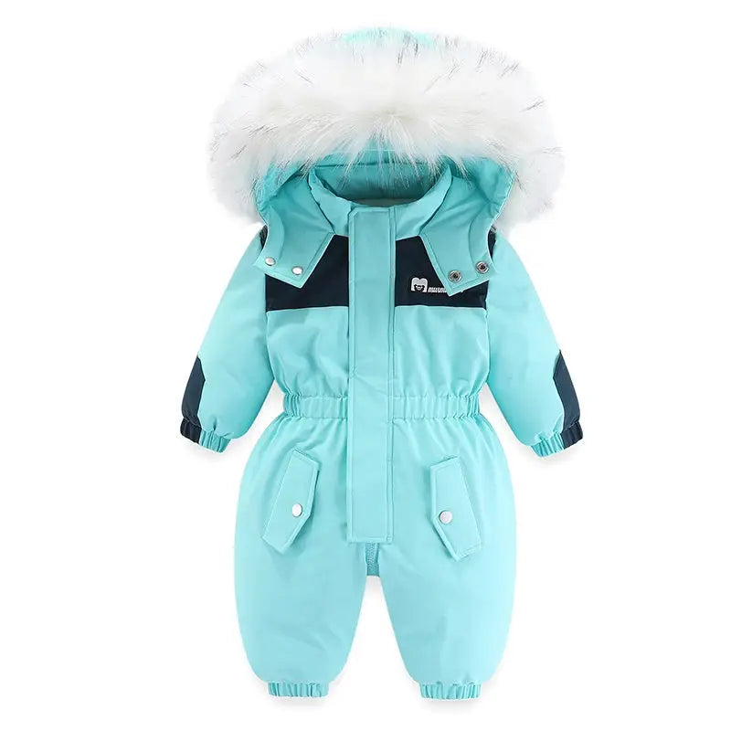 Ircomll kids Boy Girl Winter Snowsuit Plus Velvet Toddler Jacket Clothes For Boy Infant Jumpsuit Hoodied Overalls 2-6Y Outwear Trikidsworld