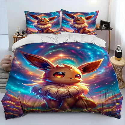 Pikachu Pokémon 3D Bedding Set – Duvet Cover & Pillowcase for Kids Trikidsworld