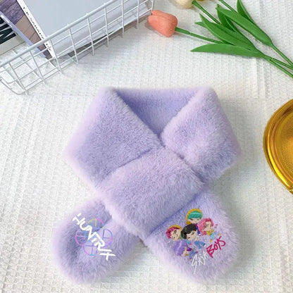 Kpop Demon Hunters Scarf Winter Warm Girl Kids Cartoon Kawaii Neck Scarve Thickened Scarf Stuffed Soft for Lady Birthday Gift Trikidsworld