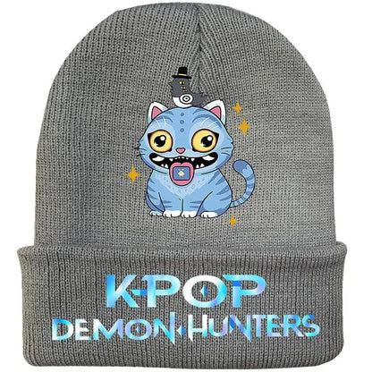Kpop Demon Hunter Cute Knitted Hat Girls Anime  Rumi Mira Zoey Cap Kids Winter Outdoors Warm Beanies Kid Headgear Birthday Gift Trikidsworld