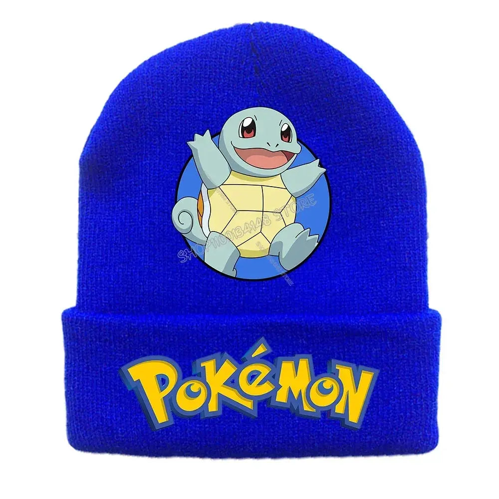 Pokemon Knitted Cap Headgear Pikachu Figure Winter Woolen Hat Cartoon Anime Skullies Beanies Boys Girls Bonnet Christmas Gifts Trikidsworld