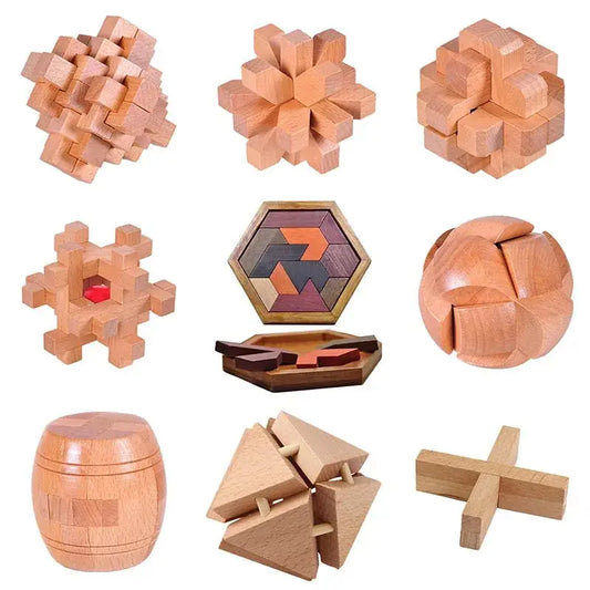 Wooden Puzzle Lock Toy Trikidsworld
