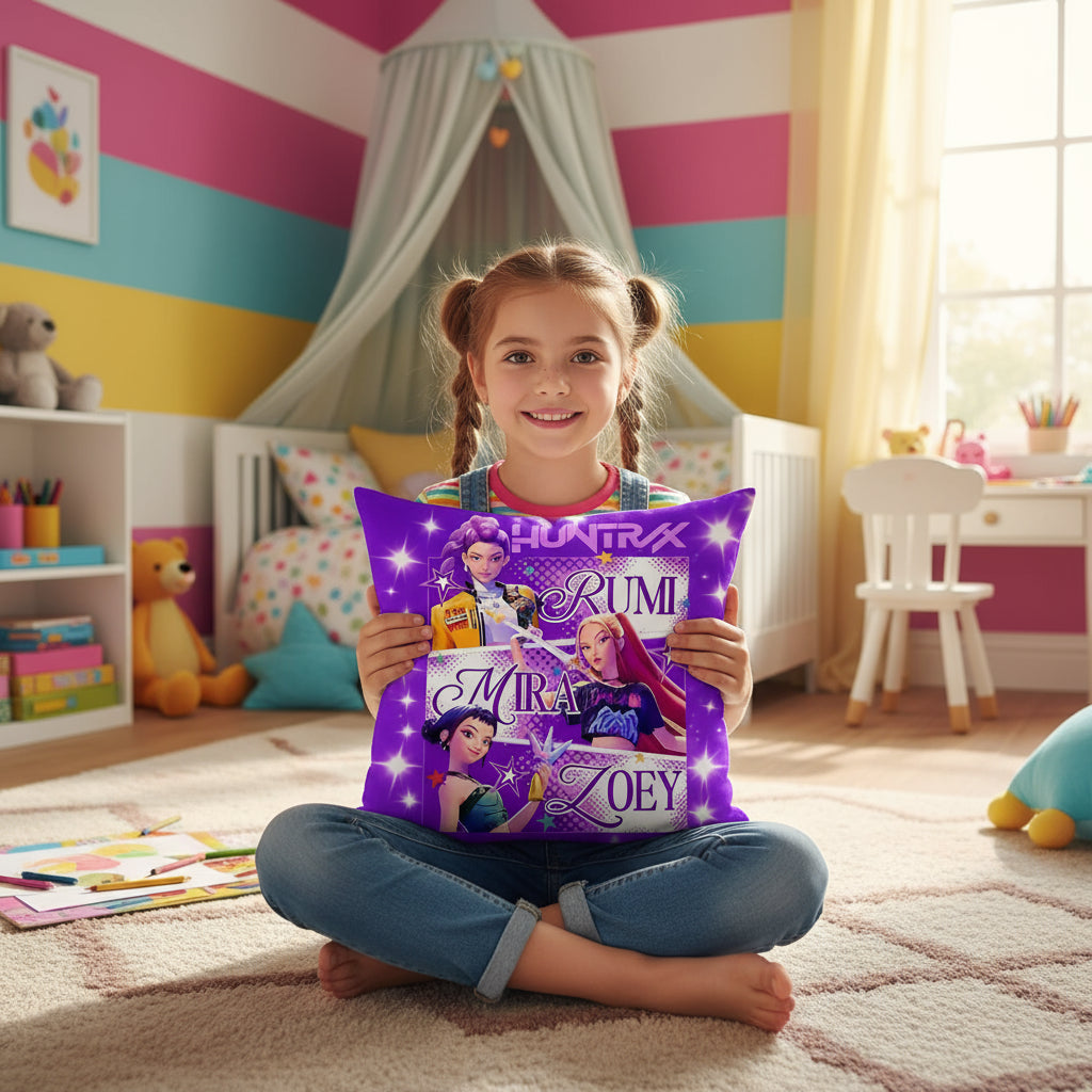 45CM Polyeste Pillowcase K Pop Demon Hunters Girls Boys Cartoon Pillowslip Printing Home Bedroom Decoration Kids Birthday Gifts Trikidsworld