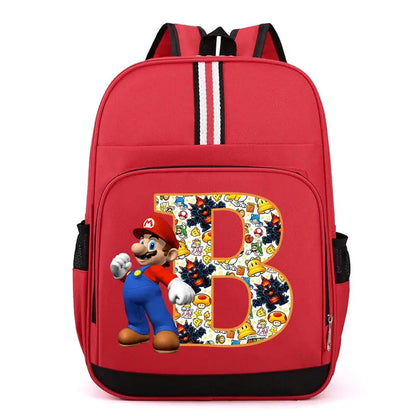 Super Mario Kids Backpack – Cartoon A-Z Schoolbag for Boys Trikidsworld
