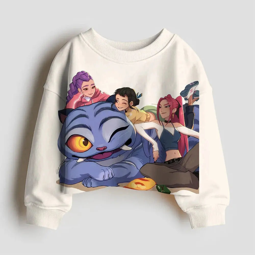 Kpop Demon Hunter Hoodies Kids Kawaii Rumi Mira Zoey Sweatshirt Girls Boys Winter Pullover Long Sleeves Children Clothes Gift Trikidsworld