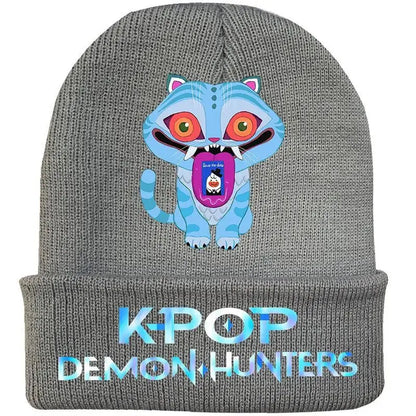 Kpop Demon Hunter Cute Knitted Hat Girls Anime  Rumi Mira Zoey Cap Kids Winter Outdoors Warm Beanies Kid Headgear Birthday Gift Trikidsworld