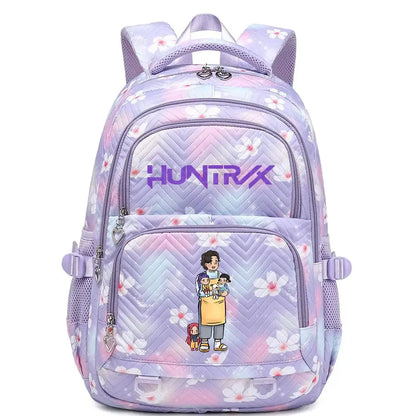 KPop Demon Hunters Backpack Rumi Mira Zoey HUNTR/X Saja Boys Print Cartoon School Bag Large Capacity Student Travel Backpacks Trikidsworld