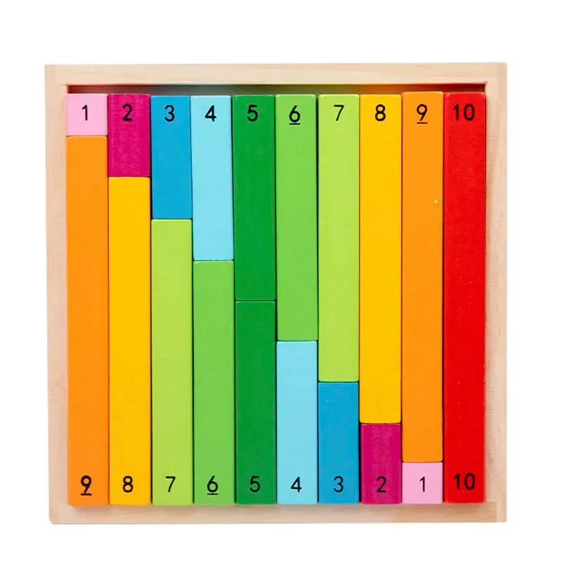 Wooden Montessori Teaching Aids Math Toys Color Fraction Sticks Kindergarten Early Education Learning Educational Toys For Kids Trikidsworld