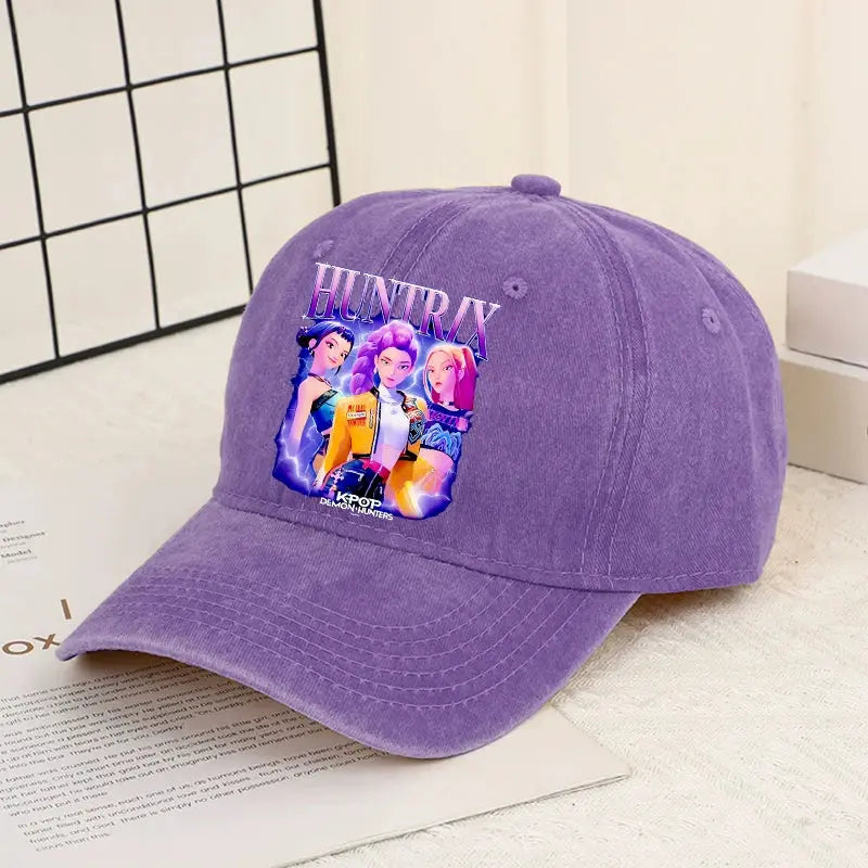 Kpop Demon Hunter Baseball Cap Women Anime Rumi Mira Zoey Sun Hat Adult New Outdoor Sport Sunbonnet Fashion Retro Headgear Gift Trikidsworld