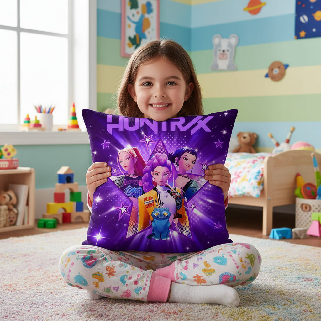 45CM Polyeste Pillowcase K Pop Demon Hunters Girls Boys Cartoon Pillowslip Printing Home Bedroom Decoration Kids Birthday Gifts Trikidsworld