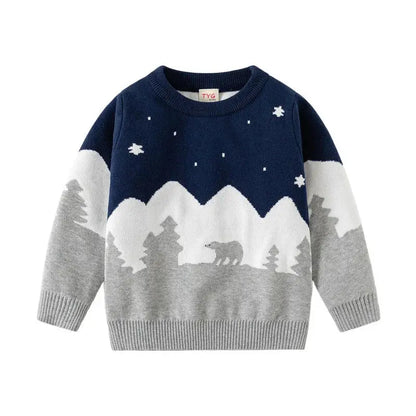 Christmas Sweaters 3-7T New Arrival Christmas Boys Girls Sweaters For Autumn Winter Snowman Children's Sweatshirts Baby Clothes Trikidsworld