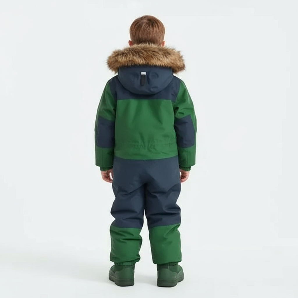 Childrens Ski Suit Windproof Waterproof Thickened Luminous Childrens One-piece Ski Suit Men's and Girls Cotton Clothing Ski Suit Trikidsworld