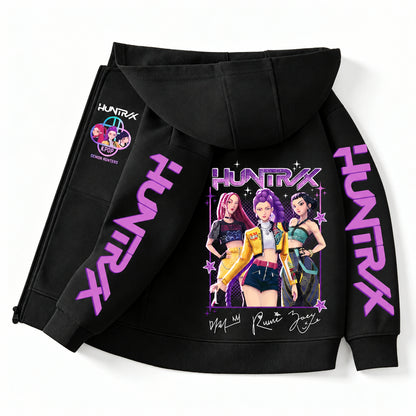 KPop Demon Hunters HUNTR/X Hoodie for Kids – Black