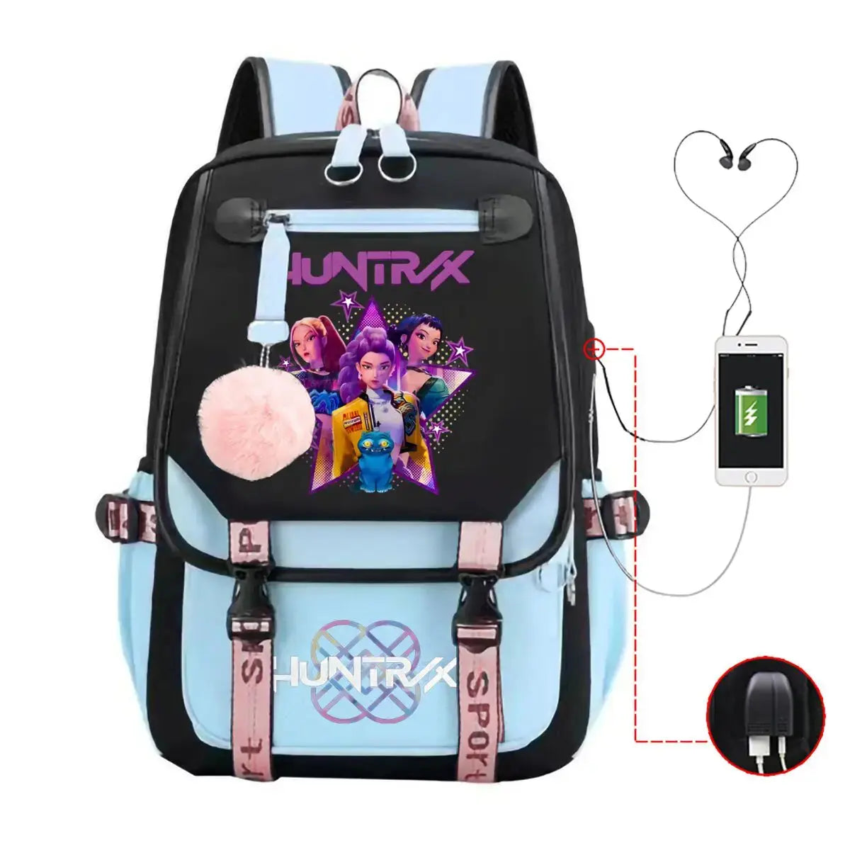 School Backpack for Students KPop Demon Hunters Daily Bagpack 2025 Hot Movie Print Backpacks for Girl Boy Laptop Usb Port Bag Trikidsworld