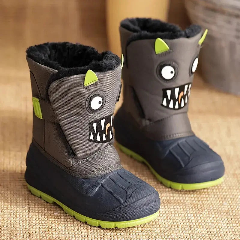 Kids Snow Boots  Unicorn Waterproof Slip Resistant Cold Weather Shoes Boy Girls Rubber Boots Winter Fashion Hiking Sneakers Trikidsworld