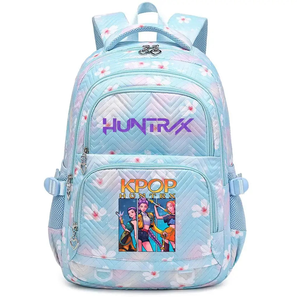 KPop Demon Hunters Backpack Rumi Mira Zoey HUNTR/X Saja Boys Print Cartoon School Bag Large Capacity Student Travel Backpacks Trikidsworld
