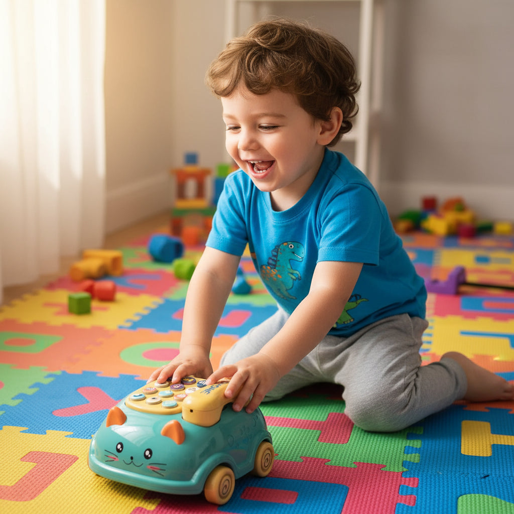 Baby Storyteller Electric Toy Children's Educational Early Learning Simulated Telephone Car Model with Light Music Trikidsworld
