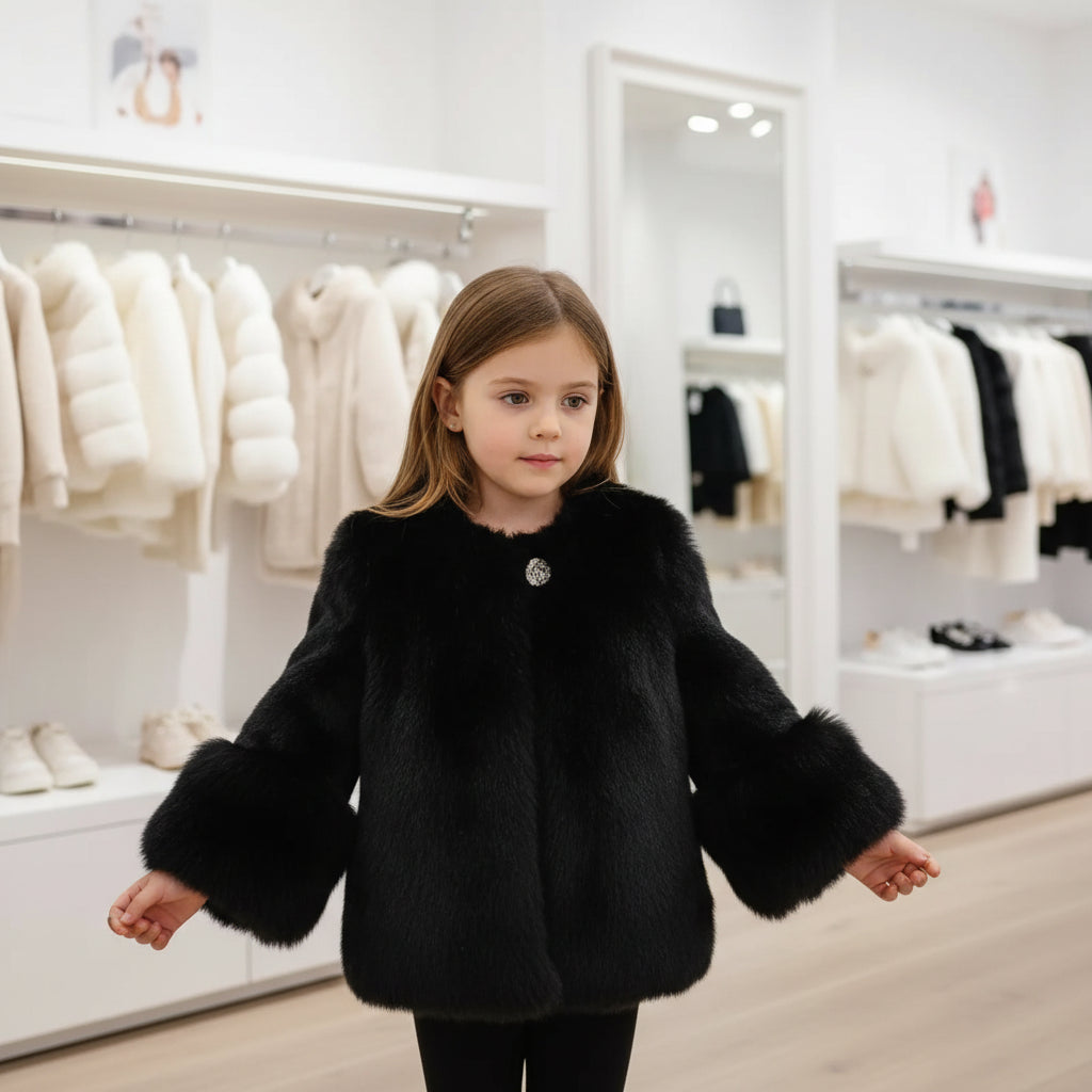 Baby Girl Winter Jacket Faux Fur Thick Infant Toddler Teen Warm Xmas Fur Coat Baby Princess Outwear Snow Coat Girl Clothes 1-14Y Trikidsworld