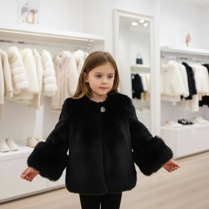 Baby Girl Winter Jacket Faux Fur Thick Infant Toddler Teen Warm Xmas Fur Coat Baby Princess Outwear Snow Coat Girl Clothes 1-14Y Trikidsworld