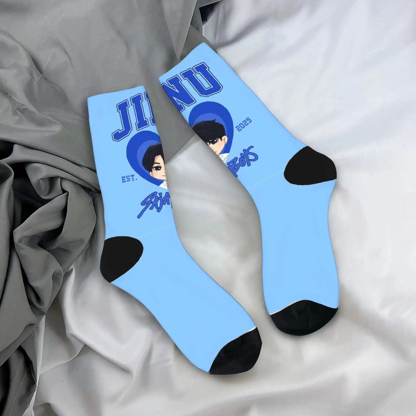 Baby Saja KPop Demon Hunters Chibi Art Stockings Custom Leisure Socks Autumn Non Skid Socks Men Outdoor Sports Medium Soft Socks Trikidsworld