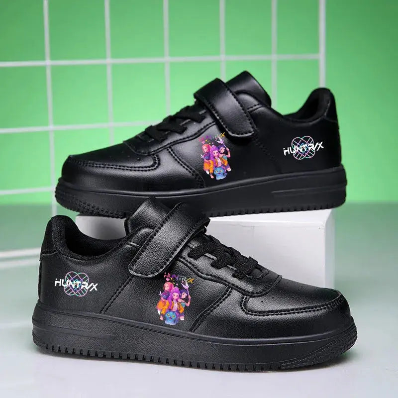 Childrens Sneakers KPop Demon Hunters Kids Skateboarding Tennis Shoes Girls White Shoes Soft Flat Student Versatile Casual Shoe Trikidsworld