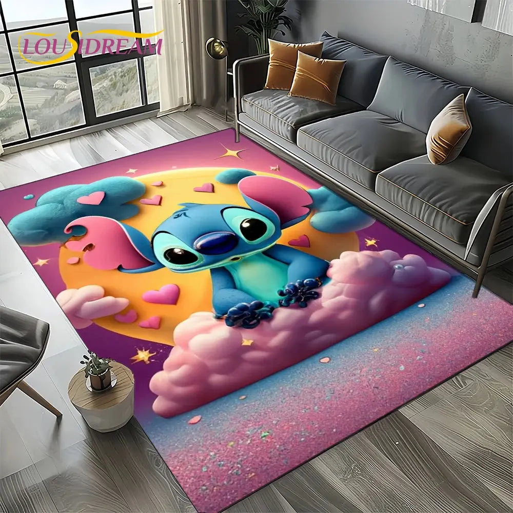 Cute Stitch 3D Non-slip Carpet for Kids | Disney Room Decor Trikidsworld