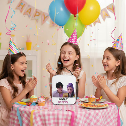 ZOEY Hamburger Ramyeon Ramen Huntrix Lunch Bag Demon Hunters Portable Lunch Box Unisex Travel Cooler Bag Oxford Tote Food Bags Trikidsworld