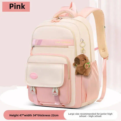 Kids School Backpack With Cartoon Pendant For Kids Teenager Kawaii Schoolbag Girls Children Orthopedics Waterproof Backpacks Trikidsworld
