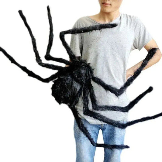 Halloween Big Plush Spider Horror Halloween Decoration Party Prop Outdoor Giant Spider Decor 30-200cm Chamber Prank Black Spider Trikidsworld