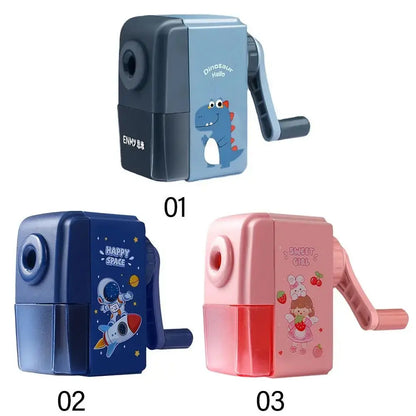Cartoon Dinosaur Pencil Sharpener – Hand-Cranked & Anti-Jam Trikidsworld