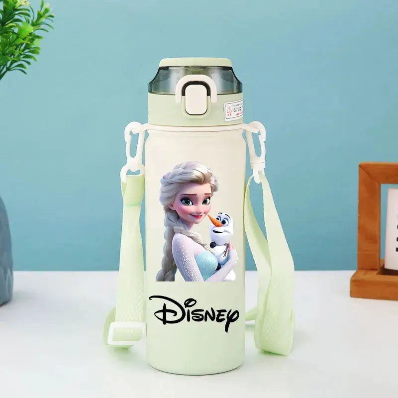 Disney Princess Thermos Bottle – Elsa, Straw & Strap Trikidsworld