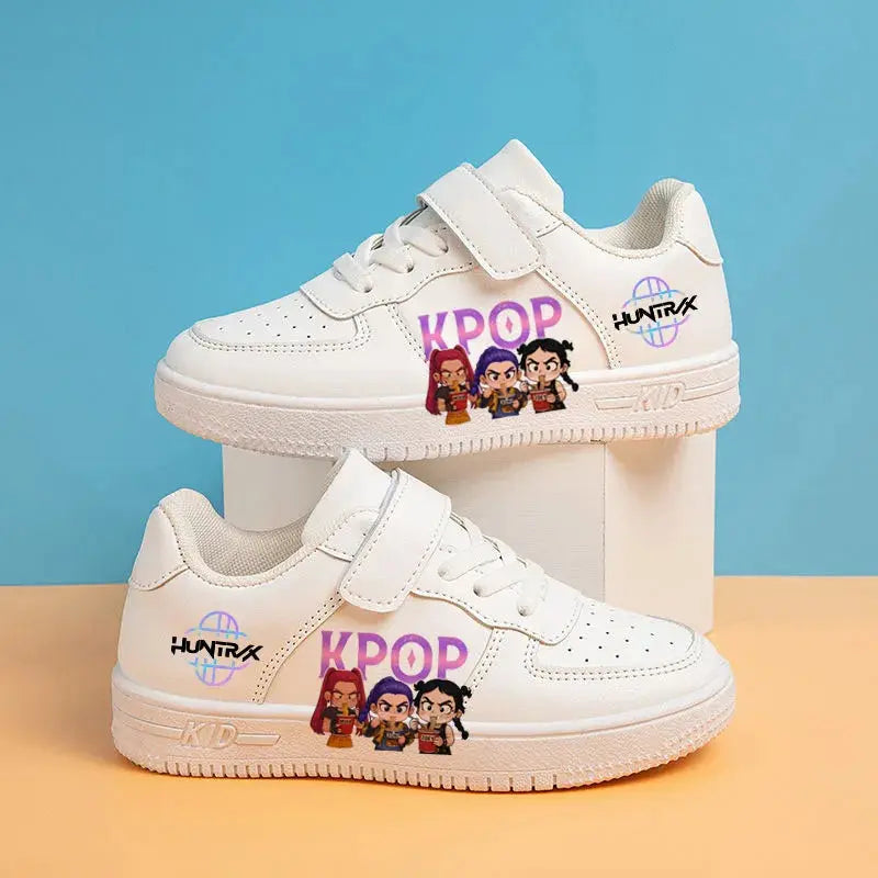 KPop Demon Hunters Kids Shoes New Huntrix Casual Sneakers  2-12Y Children Basket Shoes Girls Girl Group Basket ShoesSize 27-37 Trikidsworld
