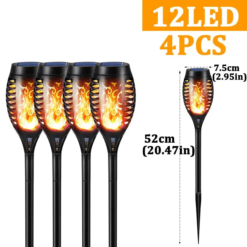 96 LED Outdoor Solar Torch Lights Waterproof Garden Patio Flickering Dancing Flame Lamp Trikidsworld