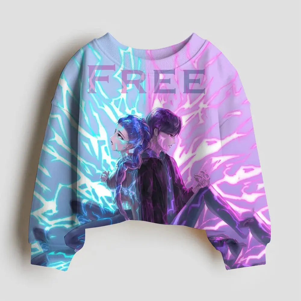 Kpop Demon Hunter Hoodies Kids Kawaii Rumi Mira Zoey Sweatshirt Girls Boys Winter Pullover Long Sleeves Children Clothes Gift Trikidsworld