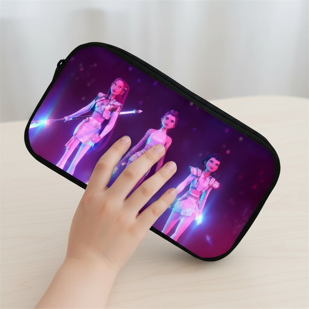 new Hunter Kpop Student Pencil Case Large Cloth Bag For Girl Office School Pen Bag Cartoon Demon Pencil Box Pen Holder Case Trikidsworld